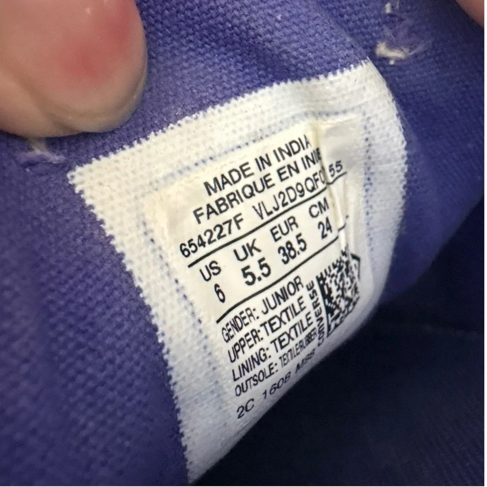 Converse Chuck Taylor All Star Purple Black Shimmer Denim Low Top 654227F 6